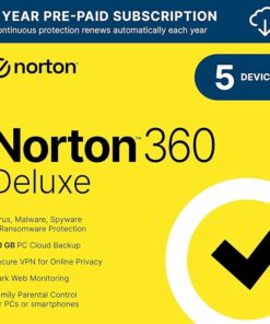 Norton 360 Deluxe 5 Devices | 1 Year - Digital License